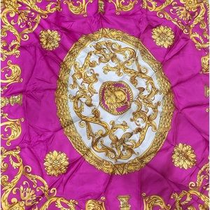 New Authentic Versace Medusa Silk Scarf